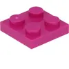 Lego® 2x2 plaques 3022 - 10 pièces magenta