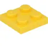 Lego® 2x2 plaques 3022 - 250 pièces jaune