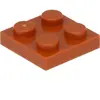 Lego® 2x2 plaques 3022 - 10 pièces orange foncé