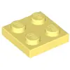 Lego® 2x2 plaques 3022 - 10 pièces jaune clair