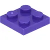 Lego® 2x2 plaques 3022 - 10 pièces violet foncé