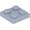 Lego® 2x2 plaques 3022 - 100 pièces gris clair