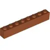 Lego® 50 pièces 3008 Brick 1x8 Part Basic bricks 50 dark orange