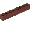 Lego® 1 pièce 3008 Brick 1x8 Part Basic Bricks 1 Red Brown