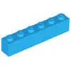 Lego® 10 pièces 3009 Brick 1x6 Part Basic Bricks 10 Bleu azur foncé