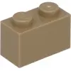 Lego® 50 pièces 3004 Brick 1x2 Part Basic Bricks 50 Beige foncé