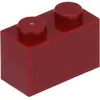 Lego® 50 pièces 3004 Brick 1x2 Part Basic Bricks 50 Rouge foncé