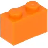 Lego® 250 pièces 3004 Brick 1x2 Part Basic Bricks 250 Orange