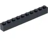 Lego® 10 pièces 6111 Brick 1x10 Part Basic briques 10 Noir