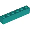 Lego® 1 pièce 3009 Brick 1x6 Part Basic Bricks 1 Dark Turkies