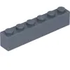 Lego® 1 pièce 3009 Brick 1x6 Part Basic Bricks 1 Sombre Gris Bleuâtre