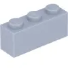 Lego® 100 pièces 3622 Brick 1x3 Part Basic Bricks 100 Clair Gris Bleuâ...