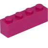 Lego® 1 pièce 3010 Brick 1x4 Part Basic Bricks 1 Magenta