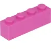 Lego® 1 pièce 3010 Brick 1x4 Part Basic Bricks 1 Dark Pink