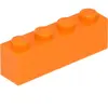 Lego® 250 pièces 3010 Brick 1x4 Part Basic Bricks 250 Orange