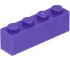 Lego® 50 pièces 3010 Brick 1x4 Part Basic Bricks 50 Violet foncé