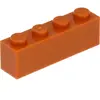 Lego® 250 pièces 3010 Brick 1x4 Part Basic bricks 250 Dark Orange