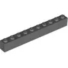 Lego® 1 pièce 6111 Brick 1x10 Part Basic Bricks 1 Sombre gris bleuté