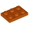 Lego® 2x3 plaques 3021 - 100 pièces orange foncé