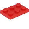 Lego® 2x3 plaques 3021 - 100 pièces rouge