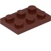 Lego® 2x3 plaques 3021 - 10 pièces marron