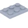 Lego® 2x3 plaques 3021 - 50 pièces gris bleuté clair