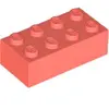 Lego® brique 2x4 3001 - 10 pièces Coral