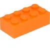 Lego® brique 2x4 3001 - 100 pièces orange