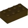 Lego® brique 2x4 3001 - 1 pièce brun foncé