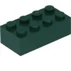 Lego® brique 2x4 3001 - 1 pièce vert foncé