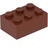 Lego® 2x3 brique 3002 - 1 pièce rouge-brun