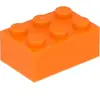 Lego® brique 2x3 3002 - 250 pièces orange