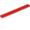 Lego® 1x10 plaques 4477 - 10 pièces rouge