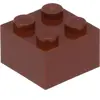 Lego® brique 2x2 3003 - 10 pièces rouge-brun