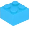 Lego® 2x2 brique 3003 - 10 pièces bleu azur moyen