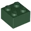 Lego® brique 2x2 3003 - 10 pièces vert foncé