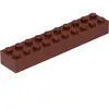 Lego® 2x10 brique 3006 rouge-brun 1 pièce