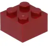 Lego® brique 2x2 3003 - 50 pièces rouge foncé