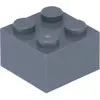 Lego® brique 2x2 3003 - 50 pièces gris foncé