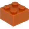 Lego® brique 2x2 3003 - 1 pièce orange foncé