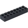 Lego® brique 2x8 3007 - 50 pièces noir