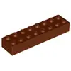 Lego® 2x8 brique 3007 - 1 pièce rouge-brun