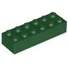 Lego® 2x6 brique 2456 - 10 pièces vert foncé