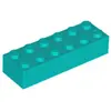 Lego® 2x6 brique 2456 - 10 pièces turquoise foncé