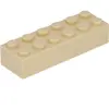 Lego® 2x6 brique 2456 - 10 pièces beige