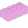 Lego® brique 2x4 3001 - 50 pièces rose clair