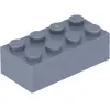 Lego® brique 2x4 3001 - 250 pièces gris bleuté foncé
