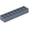 Lego® 2x8 brique 3007 - 1 pièce gris bleuâtre foncé