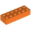 Lego® 2x6 brique 2456 - 50 pièces orange