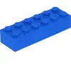 Lego® 2x6 brique 2456 - 1 pièce bleu